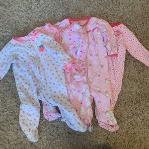 🎉4 for $20🎉 Lot of 4 Baby Girl Footed Sleepers